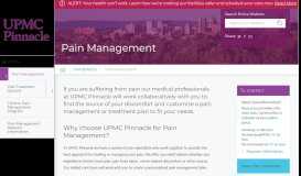 
							         Pain Management Services & Resources - UPMC Pinnacle								  
							    