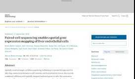
							         Paired-cell sequencing enables spatial gene expression ... - Nature								  
							    
