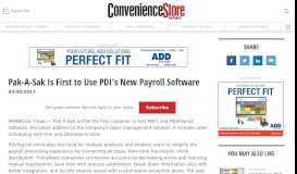 
							         Pak-A-Sak Is First to Use PDI's New Payroll Software | Convenience ...								  
							    