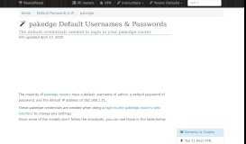 
							         pakedge default Password List - Router-Reset.com								  
							    