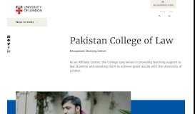 
							         Pakistan College of Law | University of London								  
							    