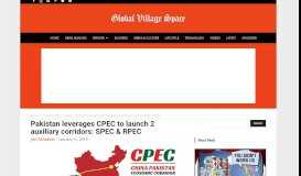 
							         Pakistan leverages CPEC to launch 2 auxiliary corridors: SPEC & RPEC								  
							    