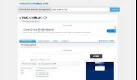 
							         pak.unib.ac.id at WI. Portal Akademik - Website Informer								  
							    