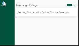 
							         Pakuranga College: SchoolPoint Login - Online Course Selection ...								  
							    
