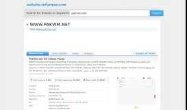 
							         pakvim.net at WI. PakVim.net HD Vdieos Portal - Website Informer								  
							    