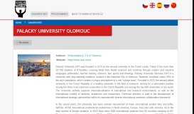 
							         Palacky University Olomouc - Study in the Czech Republic								  
							    
