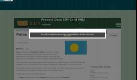 
							         Palau | Prepaid Data SIM Card Wiki | Fandom								  
							    
