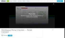 
							         Palletways Portal Clientes — Pallet Connect on Vimeo								  
							    