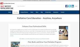 
							         Palliative Care Education - CSU Institute for Palliative Care								  
							    