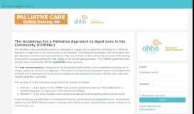 
							         Palliative Care Online Training								  
							    