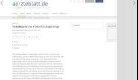 
							         Palliativmedizin: Portal für Angehörige - Deutsches Ärzteblatt								  
							    