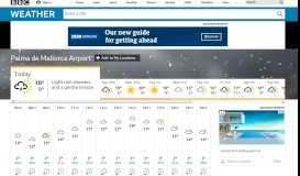 
							         Palma de Mallorca Airport - BBC Weather - BBC.com								  
							    