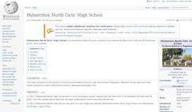 
							         Palmerston North Girls' High School - Wikipedia								  
							    