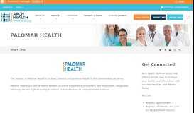 
							         Palomar Health | Arch Health - Arch Health Medical Group								  
							    