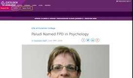 
							         Paludi Named FPD in Psychology - Excelsior College								  
							    