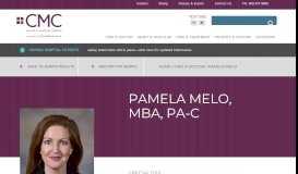 
							         Pamela Melo, MBA, PA-C Cardiology, Cardiothoracic Surgery								  
							    