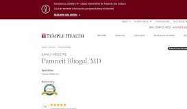 
							         Pamneit Bhogal | Temple Health								  
							    