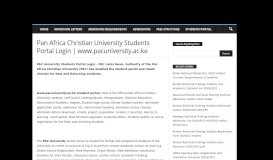 
							         Pan Africa Christian University Students Portal Login | www ...								  
							    