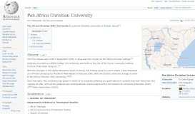 
							         Pan Africa Christian University - Wikipedia								  
							    