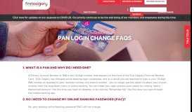 
							         PAN Login FAQs :: First Calgary Financial								  
							    