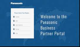 
							         Panasonic Business Partner Portal								  
							    