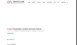 
							         Panasonic Launch Partner Portal | Crystaline								  
							    