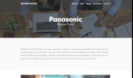 
							         Panasonic Reseller Portal Design and Development - Second Melody								  
							    
