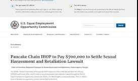 
							         Pancake Chain IHOP to Pay $700,000 to Settle Sexual Harassment ...								  
							    