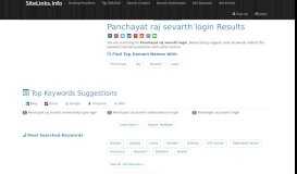 
							         Panchayat raj sevarth login Results For Websites Listing								  
							    