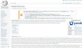 
							         Panda Security - Wikipedia								  
							    