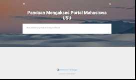 
							         Panduan Mengakses Portal Akademik Mahasiswa USU								  
							    