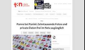 
							         Panini: Zehntausende Fotos und private Daten zugänglich - t3n								  
							    