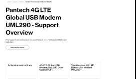 
							         Pantech 4G LTE Global USB Modem UML290 - Verizon Wireless								  
							    
