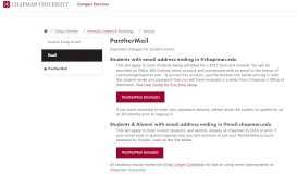 
							         PantherMail (Email for Students) | Chapman University								  
							    