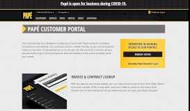 
							         Papé Customer Portal								  
							    