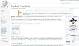 
							         Papakura High School - Wikipedia								  
							    