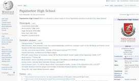 
							         Papatoetoe High School - Wikipedia								  
							    