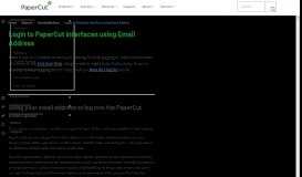 
							         PaperCut KB | Login to PaperCut interfaces using Email ...								  
							    