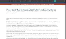 
							         Paperless Office System & Web Portal Functionality | eFileCabinet								  
							    