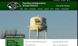 
							         Paradise Independent School District, Paradise, Texas								  
							    