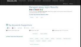 
							         Paragon epay login Results For Websites Listing - SiteLinks.Info								  
							    