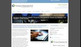 
							         Paragon Residential Makes Property Management Easier by Making ...								  
							    
