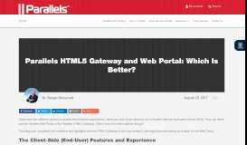 
							         Parallels HTML5 Gateway and Web Portal: Which Is Better?								  
							    