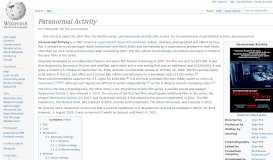 
							         Paranormal Activity - Wikipedia								  
							    