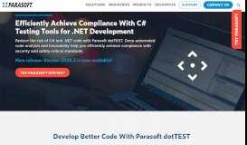 
							         Parasoft dotTEST - .NET Development Testing | Parasoft								  
							    