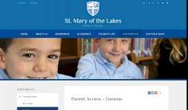 
							         Parent Access - Genesis - Saint Mary of the Lakes School ...								  
							    