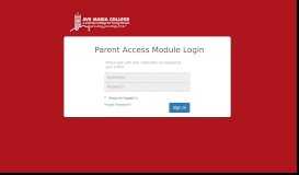 
							         Parent Access Module - 3.13.4.1 - Ave Maria College								  
							    