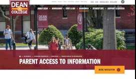 
							         Parent Access to Information | Dean College								  
							    