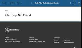 
							         Parent Account Claim | Palo Alto Unified School District								  
							    