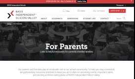 
							         Parent and Family Resources | BASIS Independent Silicon Valley								  
							    